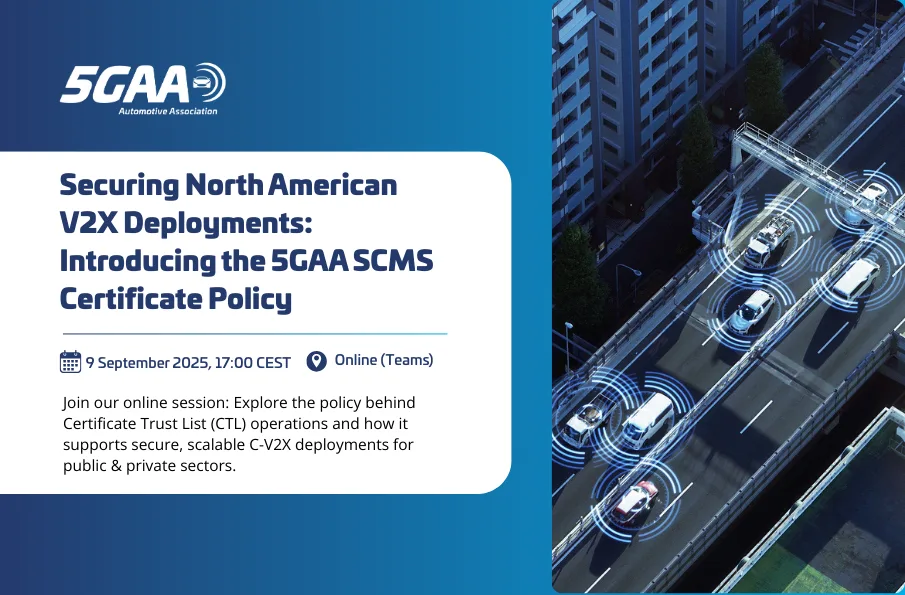5GAA Online Session: Securing North American V2X Deployments