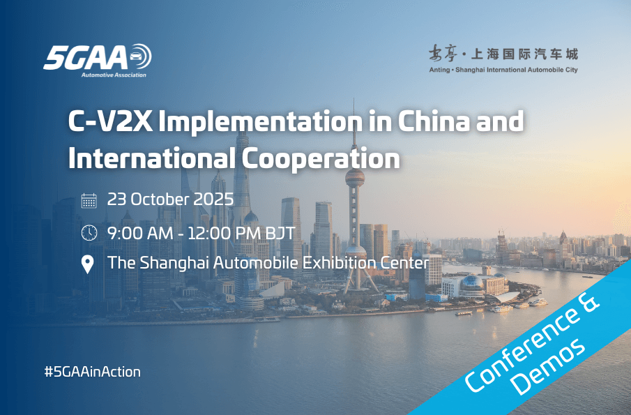 5GAA and SIAC to present the Conference “C-V2X Implementation in China and International Cooperation 2025”