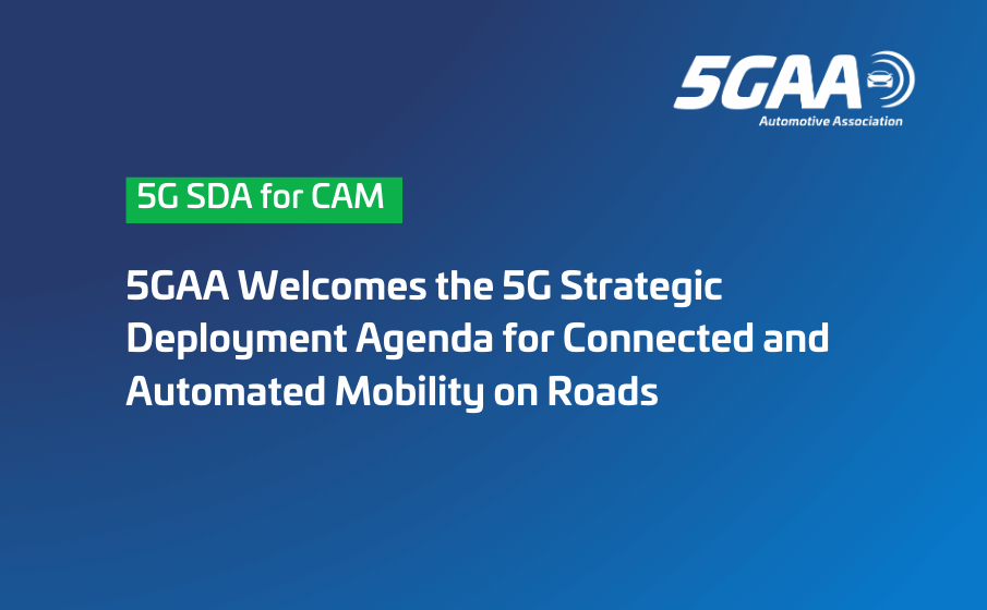 5GAA welcomes the 5G Strategic Deployment Agenda for Connected and Automated Mobility on Roads 