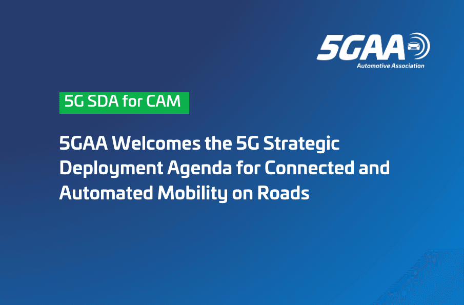 5GAA welcomes the 5G Strategic Deployment Agenda for Connected and Automated Mobility on Roads 