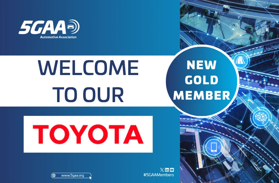 5GAA Welcomes Toyota as New Gold Member