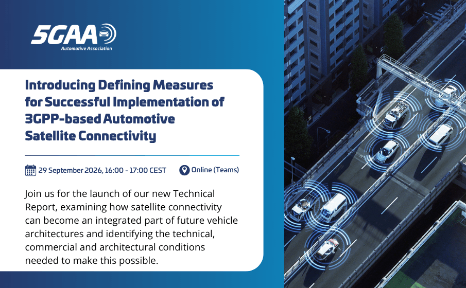 5GAA Online Session: Introducing Defining Measures for Successful Implementation of 3GPP-based Automotive Satellite Connectivity